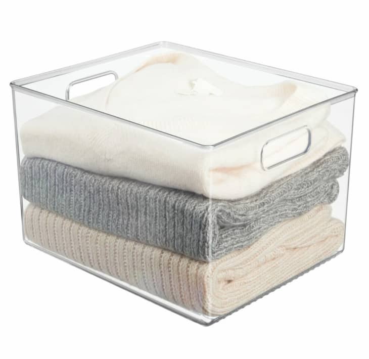 Clothes storage bins for shelves best sale